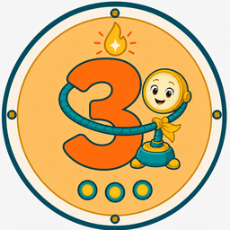 On Fire badge: a numeral 3 under a lit flame