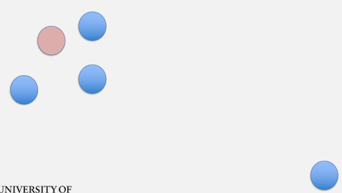 Epidemic routing initial state showing source node with message packet encountering first neighbor node, exchanging summary vectors to initiate message replication process