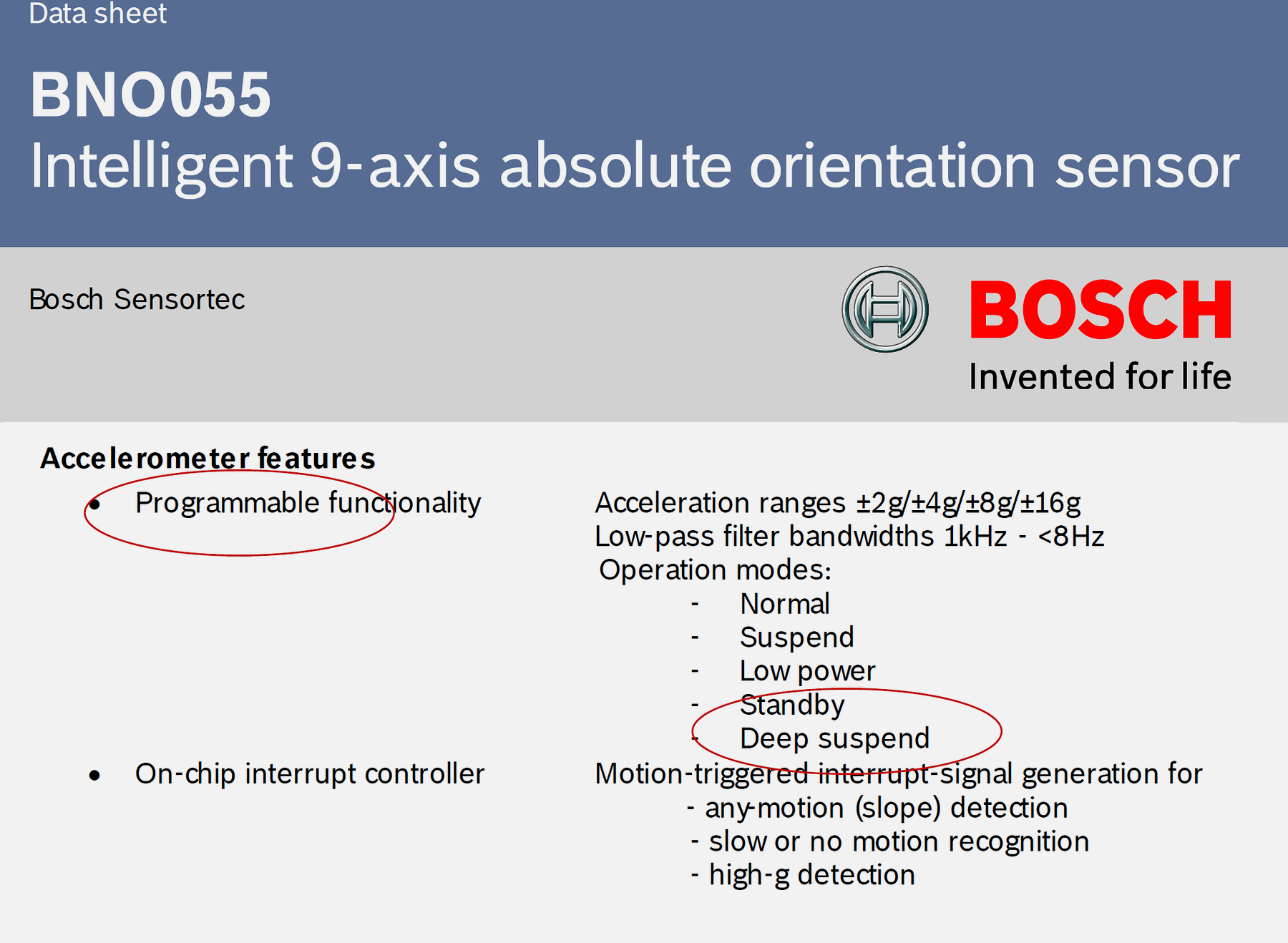 Timing diagram and specifications showing power-up sequence, turn-on time, and output response timing for the accelerometer