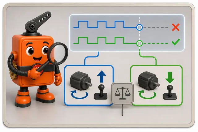 Max compares visible behavior and arbitration evidence while two actions request incompatible motor commands.