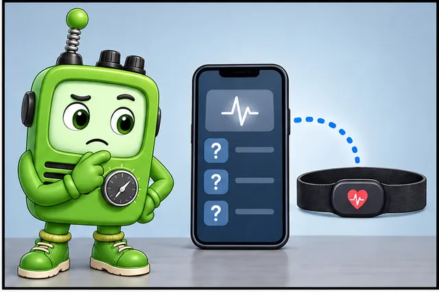 Cartoon panel 2 illustrates this step: A wireless link does not tell the phone what each value means.