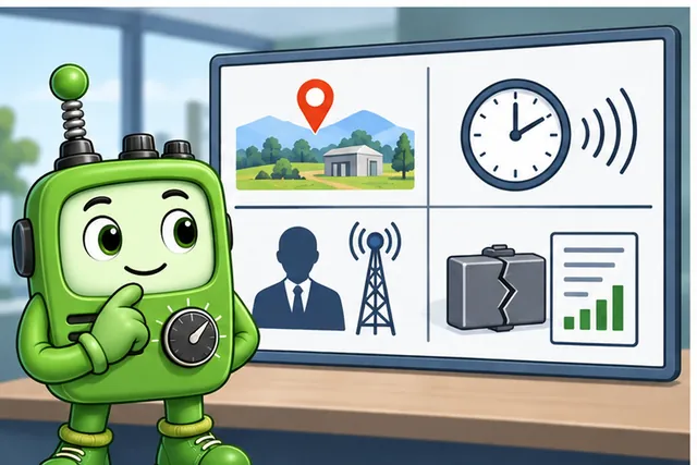 Cartoon panel 3 illustrates this step: Check its site, message rate, owner, and failure record.