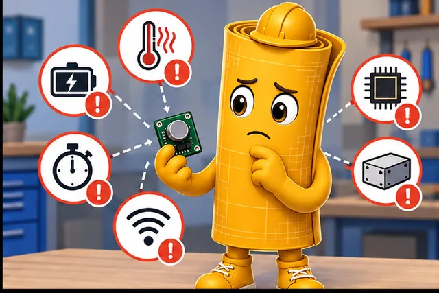 Illustrated scene: Its power, heat, timing, pins, case, or link may still fail the design.