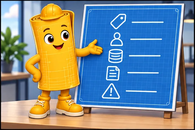 Illustrated scene: Name the promise, owner, data, contract, and failure behavior.