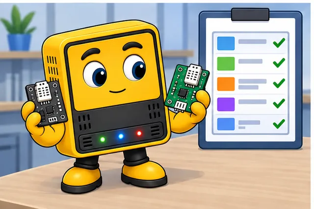 Cartoon panel 3 illustrates this step: Write one stable contract, then test joining, messages, and retries.