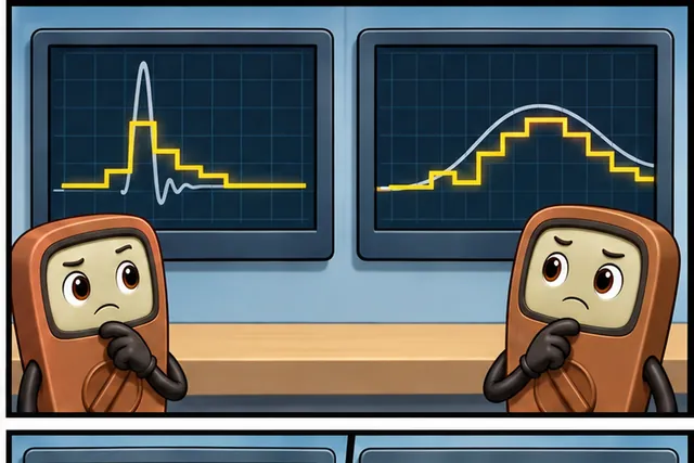 Illustrated scene: The same bit count can still miss speed, settling, or useful detail.