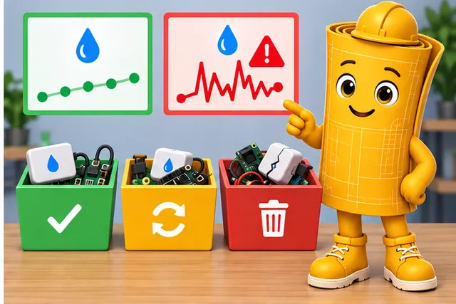 Illustrated scene: Normal and fault runs show what to reuse, retest, or discard.