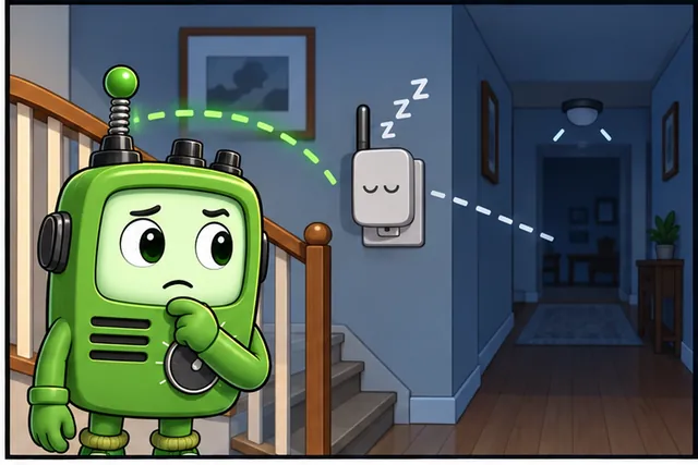 Illustrated scene: A sleeping device or failed helper may break the route.