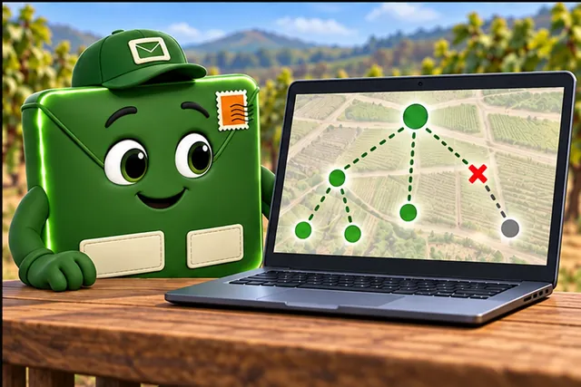 Illustrated scene: The root sees the result, and the map shows no path when none exists.