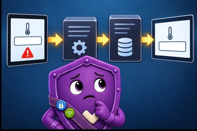 Illustrated scene: Untrusted input became trusted state somewhere in the software path.