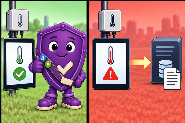 Illustrated scene: The normal reading still works while harmful input is refused and recorded.