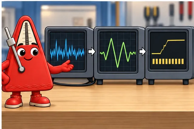 Illustrated scene: Keep raw and raised voltages beside the final digital count.