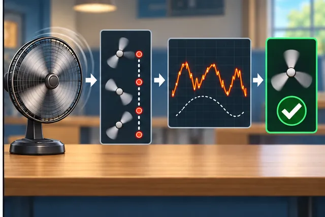Illustrated scene: Keep the source, samples, error, and decision before trusting the trace.
