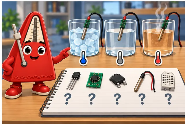 Illustrated scene: Choose from cold, middle, and warm tests with unknowns still marked.