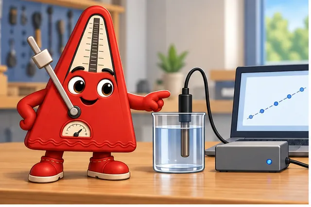 Cartoon panel 1 illustrates this step: A sensor reading is compared with a known reference.