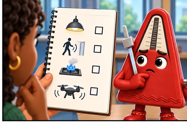Illustrated scene: A shopping list alone does not say which physical signal fits.