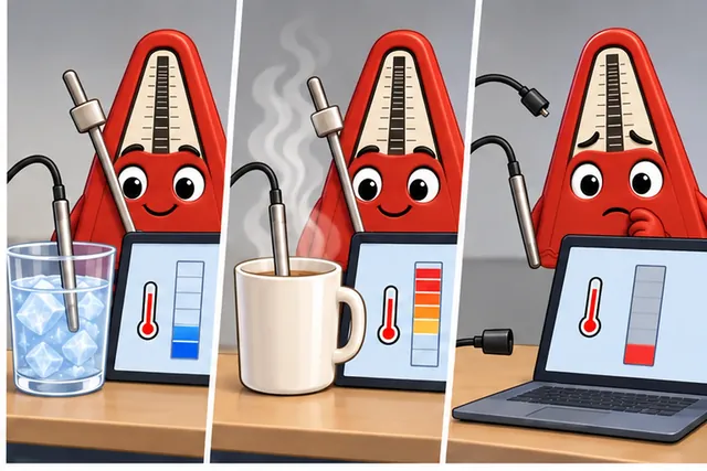 Cartoon panel 2 illustrates this step: The bar may move even when the wrong thing was measured.