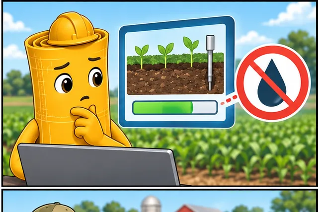 Illustrated scene: A reachable number is not yet safe evidence for watering.