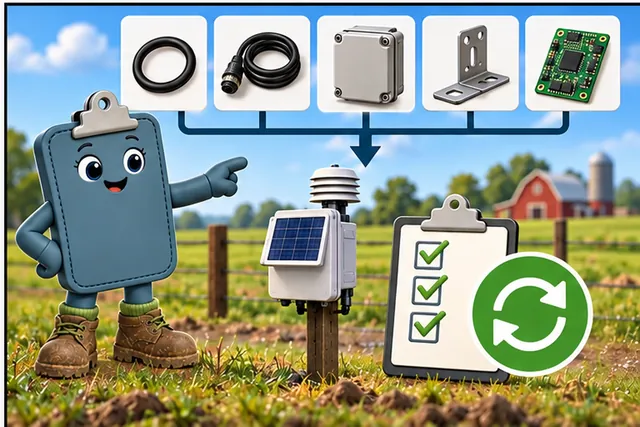 Illustrated scene: A changed seal, cable, case, mount, or board triggers the right retest.