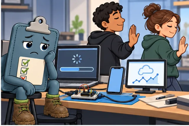 Illustrated scene: It is too slow after every small change, so the team starts skipping it.