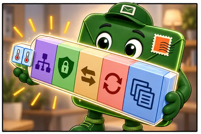 Illustrated scene: The labels and checks may be larger than those two useful bytes.