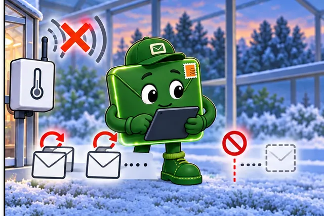 Illustrated scene: Break the link and keep clear proof of who retries or stops.