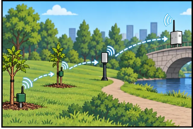 Cartoon panel 2 illustrates this step: A received packet does not prove that the tree is dry.